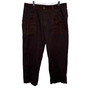 Cotton Ginny Brown Straight Leg Pants 100% Cotton Size 16